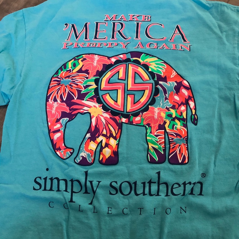 Teal simply southern T shirt